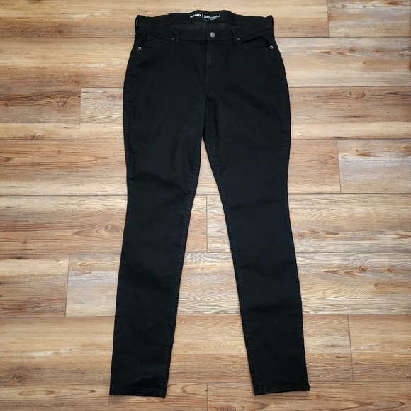 Old Navy Jeans Women's 14 Tall Black Mid-Rise Curvy Profile Stretch Denim - Picture 1 of 8